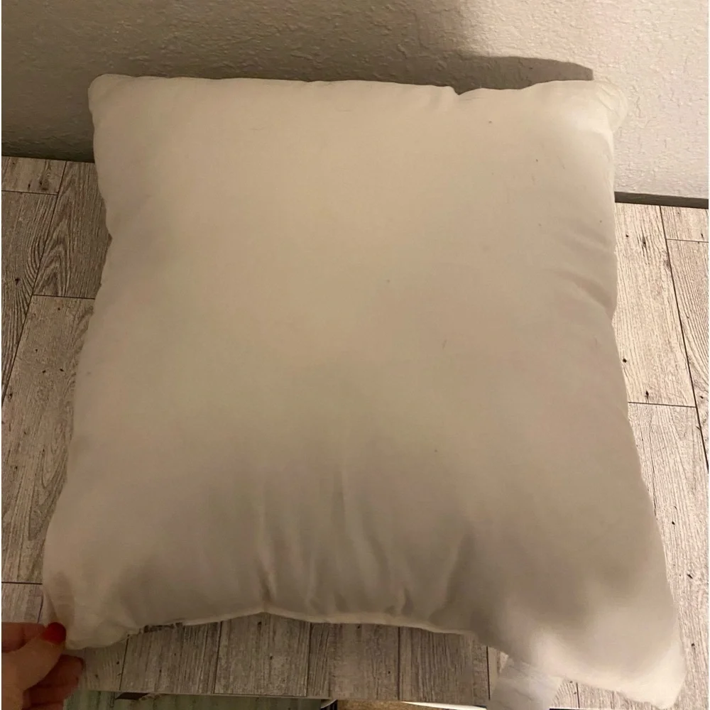 Gray with embroidered design Soft fluffy Decorative Pillow 14x14”